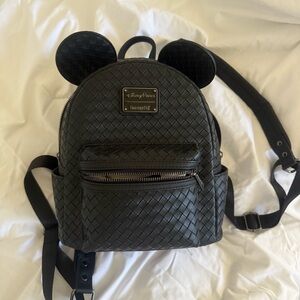 Mickey Mouse Black Loungefly Woven Backpack